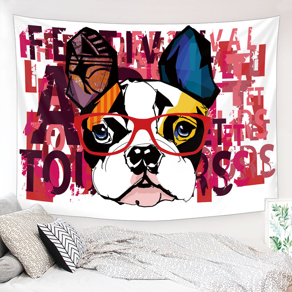 The Incredible Dog Tapestry, Wall Hanging Tapestry, Animal Art, Pet